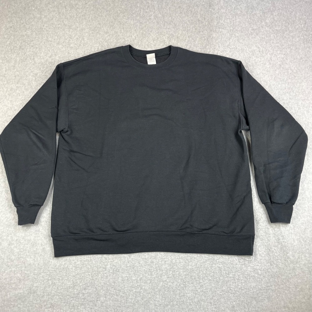 Hanes Ecosmart Crewneck Sweatshirt Mens XL Black Long Sleeve Heavyweight